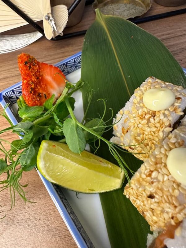 California Coastal Salmon and Cucumber Sushi