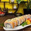 Fusion cuisine in Edinburgh with the Pear Dorblu Roll, a daring sushi creation with sweet pear and creamy Dorblu cheese