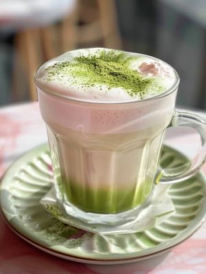 Edinburgh Matcha Dragon Fruit Beverage in a glass, showcasing the vivid pink color and refreshing