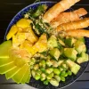 Edinburgh's gourmet Shrimp Poke bowl with vibrant ingredients