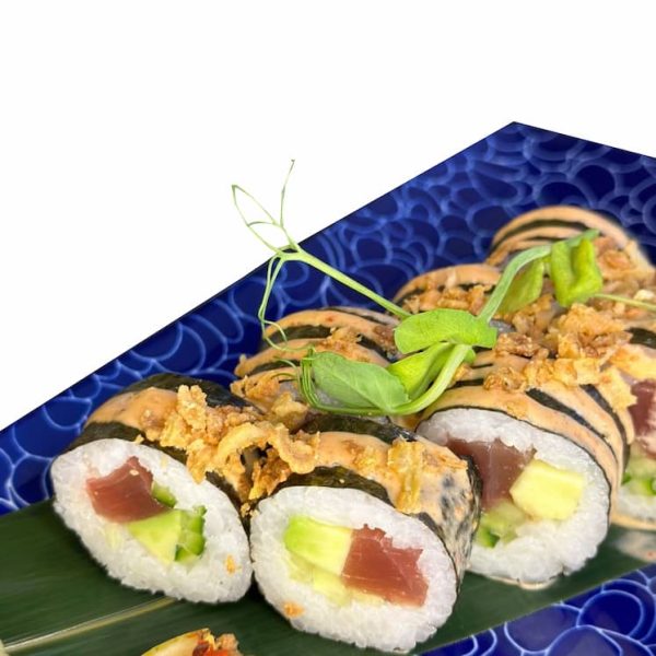 Edinburgh's gourmet Futomaki Tuna with fresh tuna and spicy accents