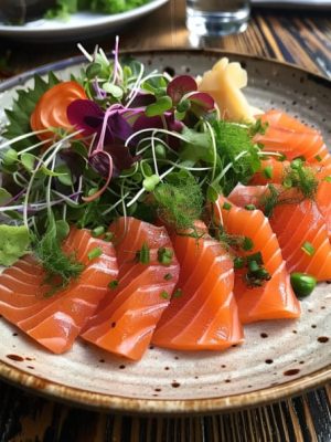 Salmon Sashimi 150g in Edinburgh sushi restourant minami