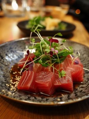 Tuna Sashimi 120g in Edinburgh sushi restourant minami