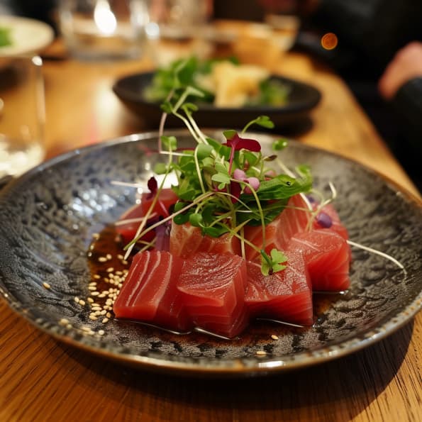 Tuna Sashimi 120g in Edinburgh sushi restourant minami