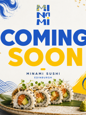 Minami Sushi coming soon to Edinburgh—try our Fried Squid Rings 100g, plus fresh wasabi and ginger on the side.