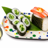 image_2026-07-13_090218915 Kids Sushi Totoro Set: includes cucumber rolls, crab stick onigiri, and cute Totoro and leaf illustrations.